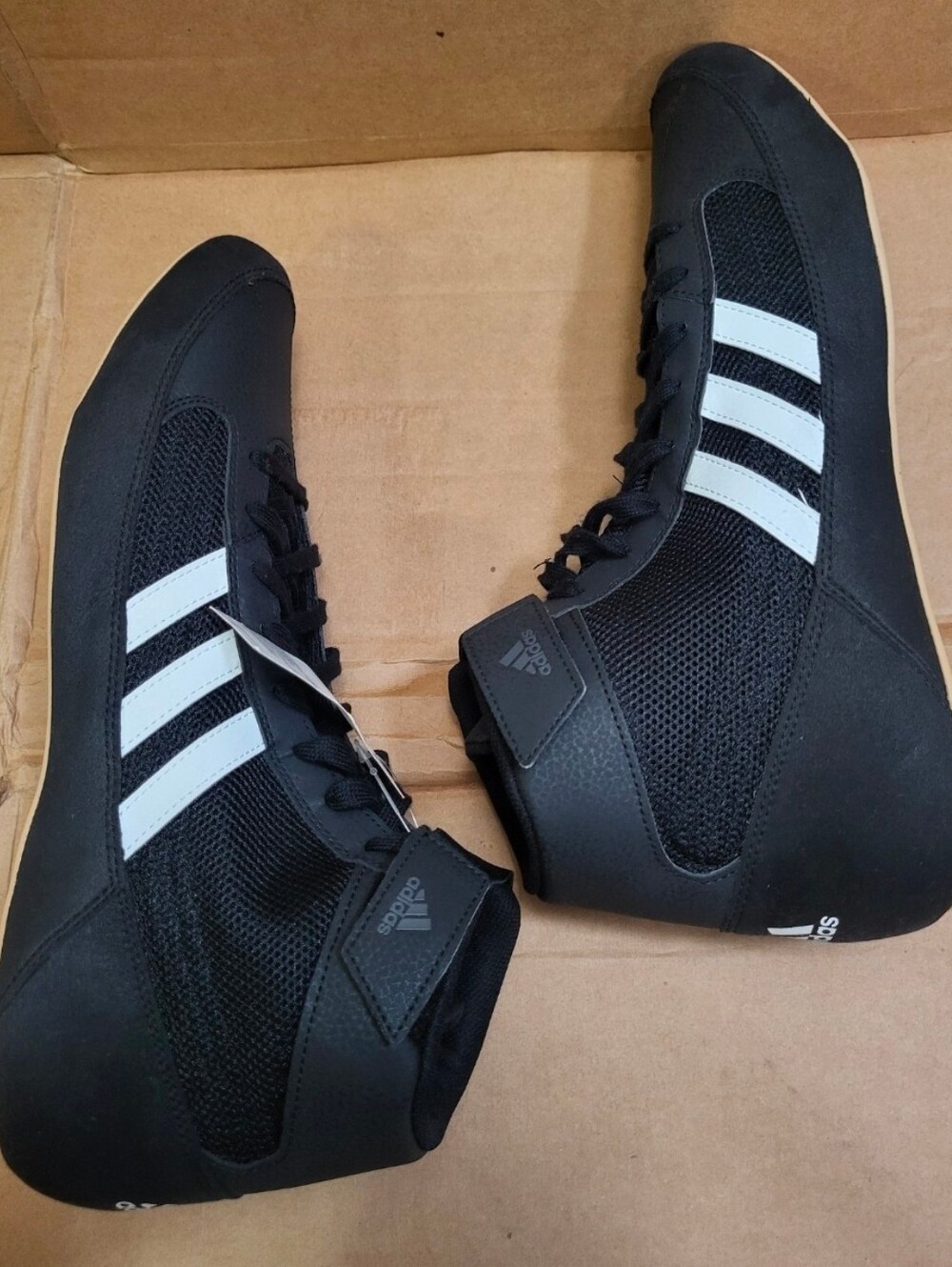 Adidas Lightweight Wrestling Shoes Black/White Men Size 15 NWT - Picture 3 of 11